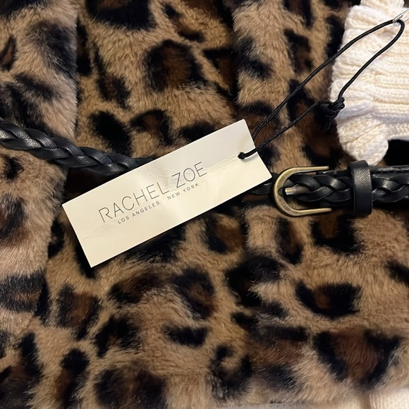 Rachel Zoe Little Girls Sweater Dress with Leopard Print Vest NWT - Picture 4 of 6